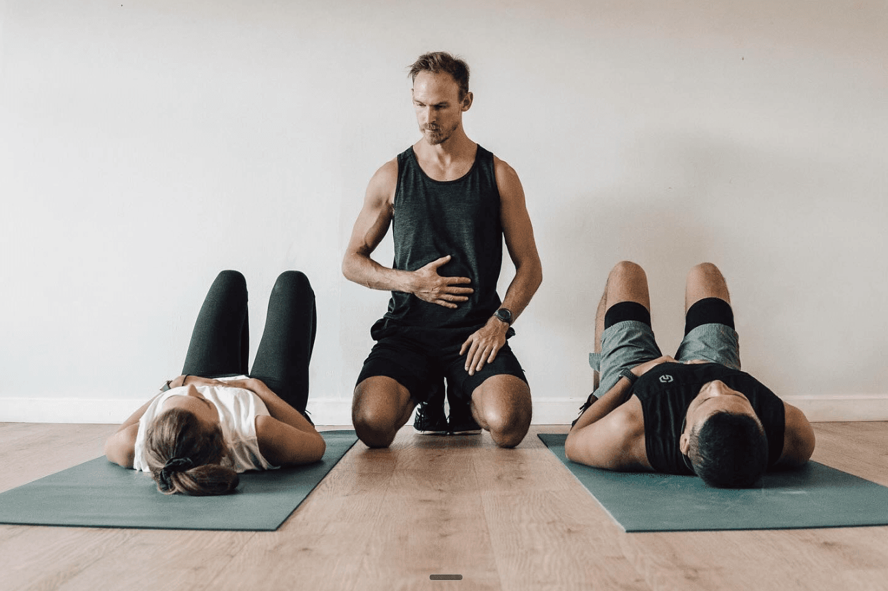 Shea Fairbanks guiding a breathwork session
